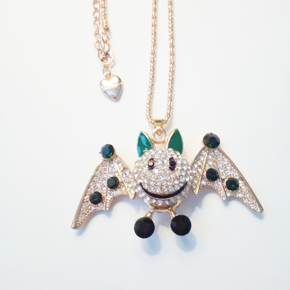 Betsey Johnson Jewelry - NEW CUTE Smiley Bat Necklace
